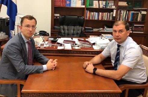 Заместитель Председателя Правительства – Министр финансов Мордовии Алексей Симонов провёл рабочую встречу с Уполномоченным по защите прав предпринимателей в РМ  Алексеем Грибановым